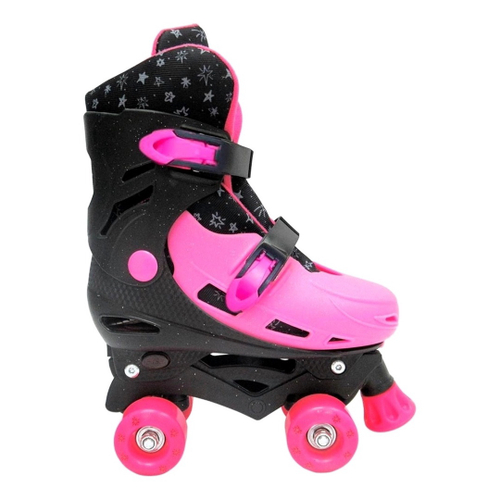 Patins Rodas Cl Ssico Pink Glitter Menina Roller Skate No Shoptime