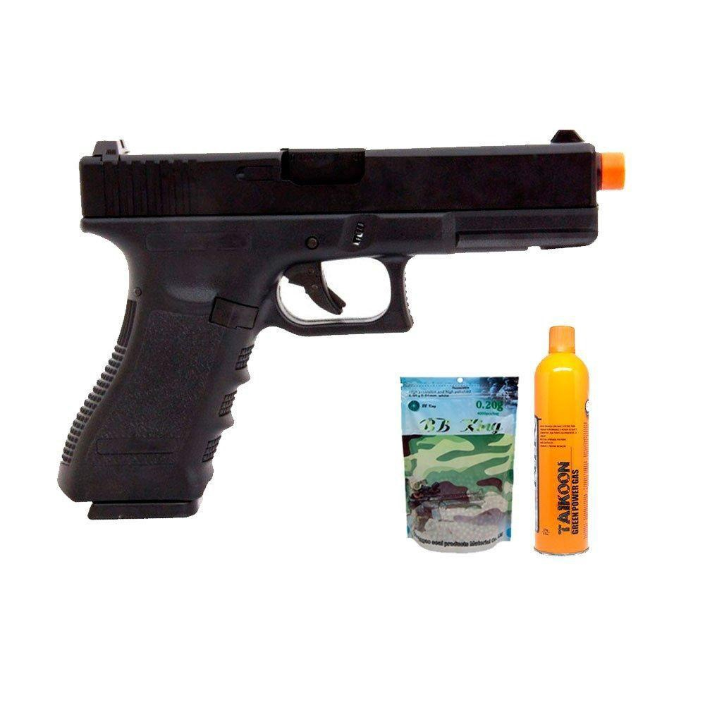 Pistola De Airsoft Glock R Gbb Mm Muni O Cilindro Em Promo O