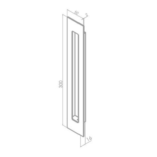 Puxador Porta Embutir Concha Inox Polido Quadrado Cm Pado Em Promo O