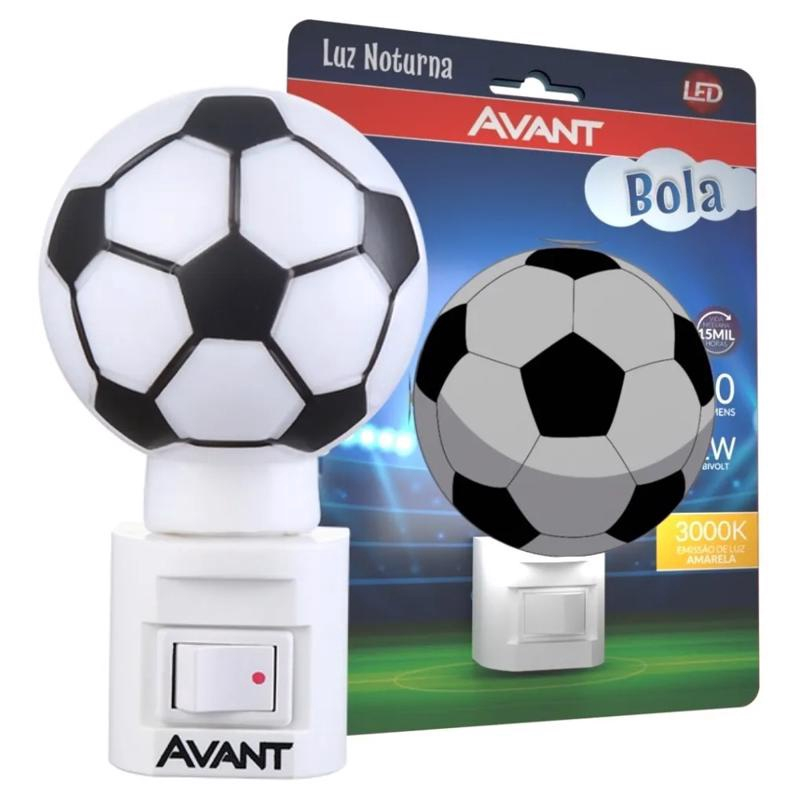 Luz Infantil Noturna Abajur Tomada Led W Luz Amarela Bola Avant