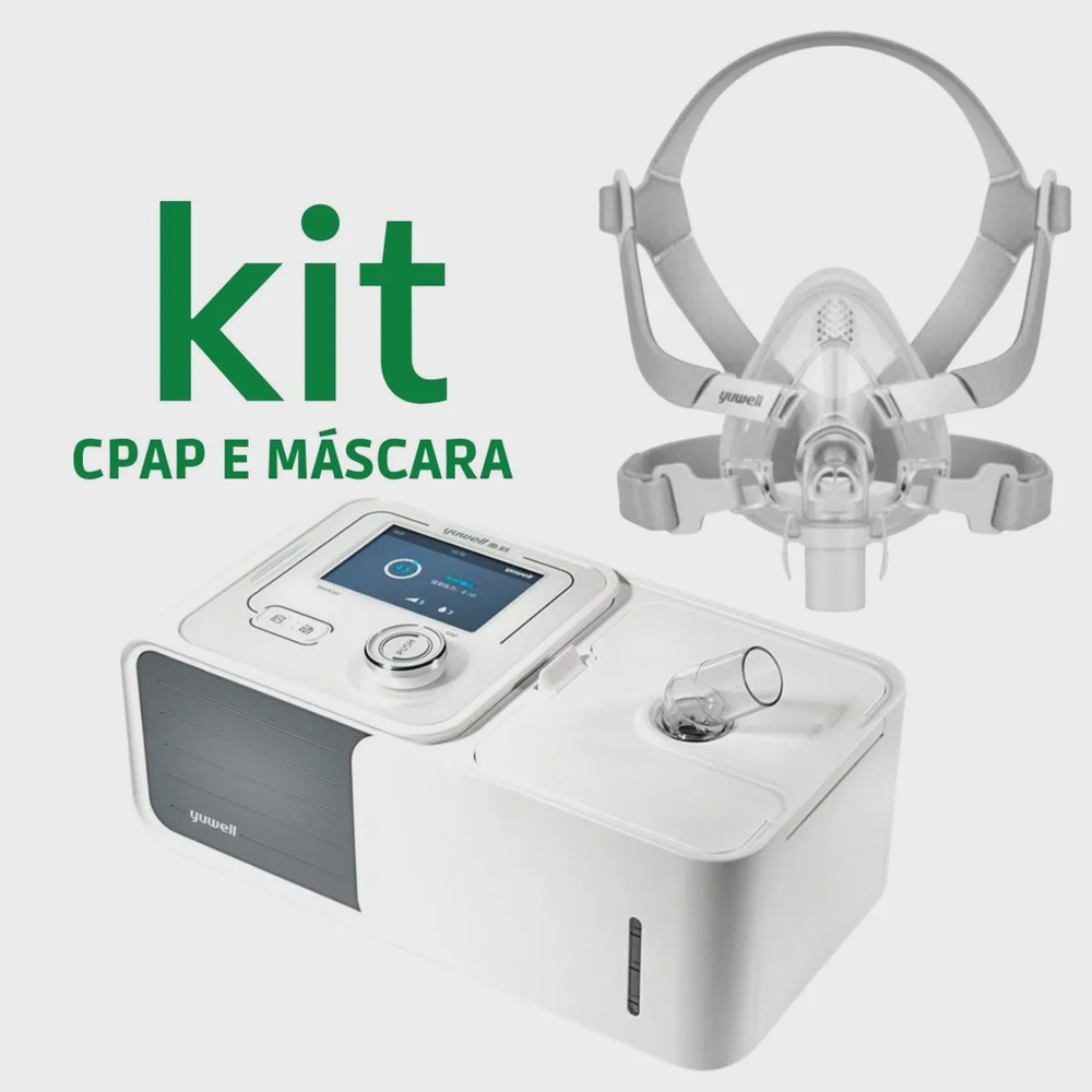 Kit cpap yuwell YH 560 máscara facial YF 02 tam M yuwell Submarino