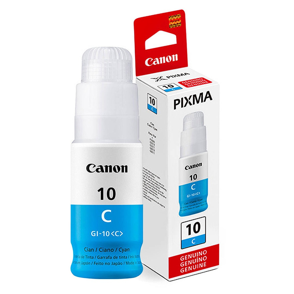 Tinta Canon GI 10 GI 10C GI10C Original Ciano Para Impressora Mega Tank