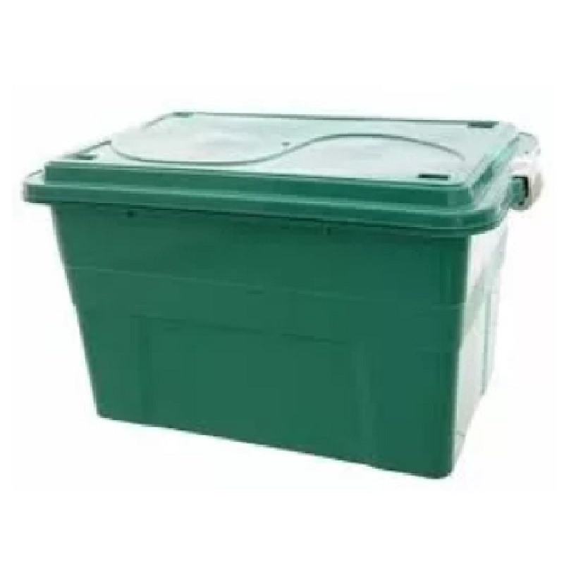 Caixa Plastica Organizadora 70 Litros Kit 03 Peças Verde na Americanas