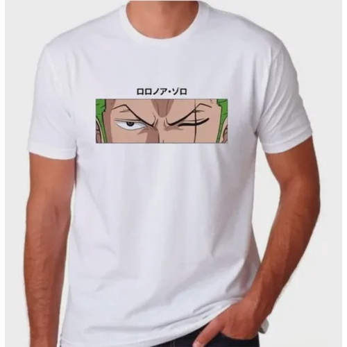 Camiseta Anime One Piece Roronoa Zoro Eyes Unissex Submarino