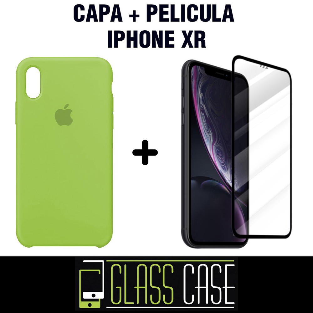 Proteger Queda Iphone Xr Capa Case Silicone Capinha Aveludada Verde