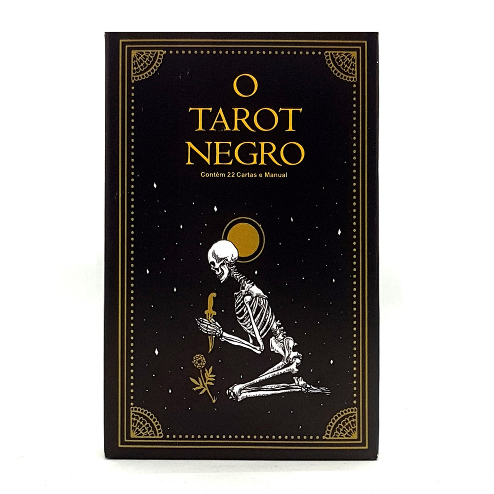 Baralho O Tarot Negro 22 Cartas Manual Tarô Negro Novo no Shoptime