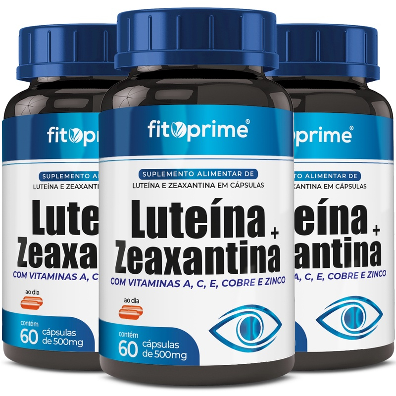 Kit Lute Na Zeaxantina Vitaminas A C E Cobre Zinco C Psulas