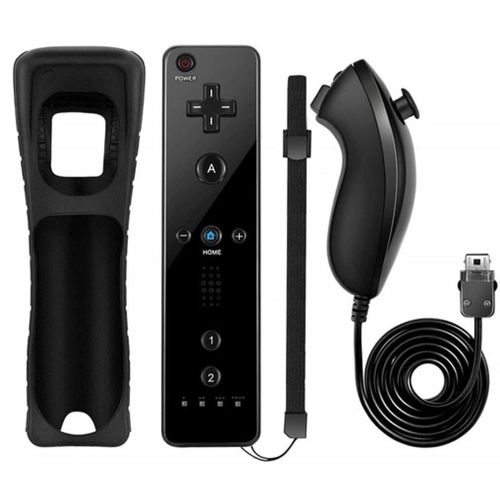 Kit Controle Nintendo Wii Remote Nunchuck Capa Silicone Em Promo O