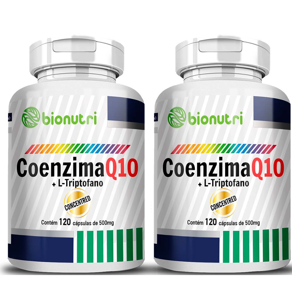 Kit 2x Coenzima Q10 120 Cápsulas 500Mg Bionutri Submarino