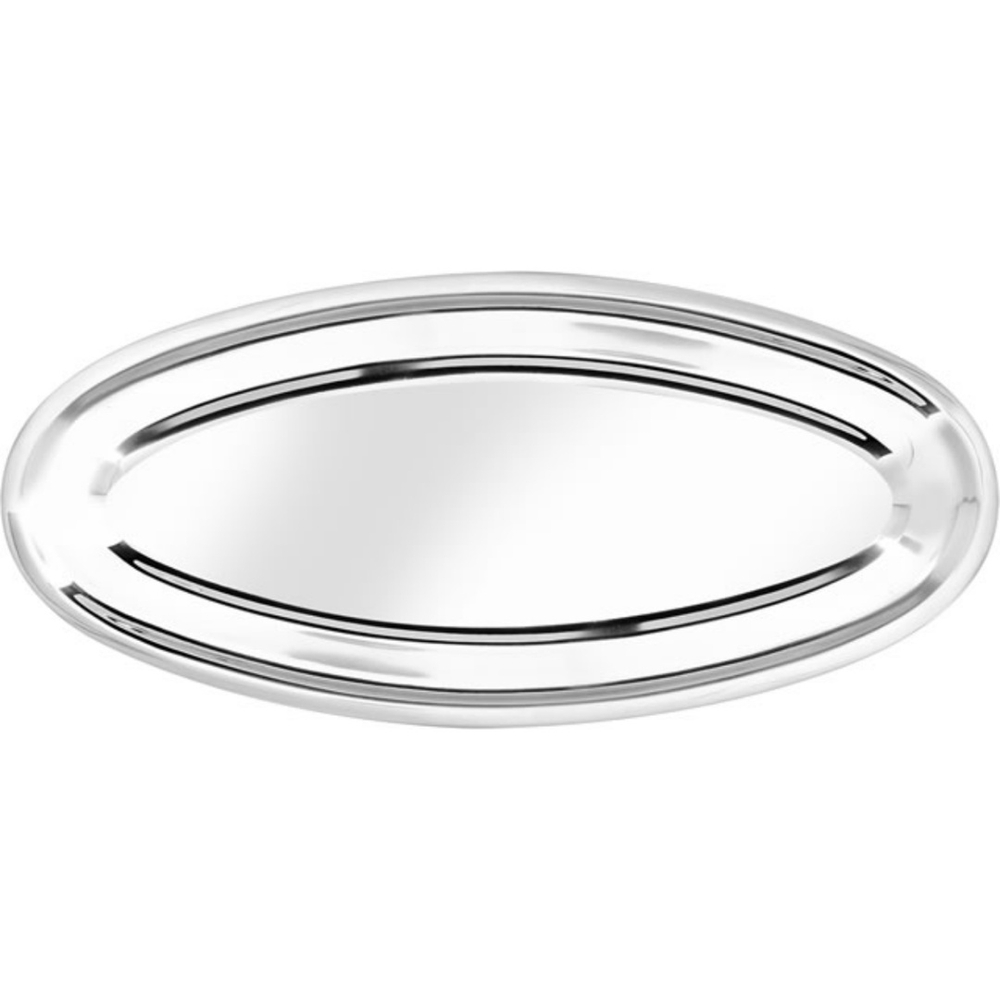 Travessa Bandeja Oval Rasa Cm Inox Por O Batata Peixeira Submarino