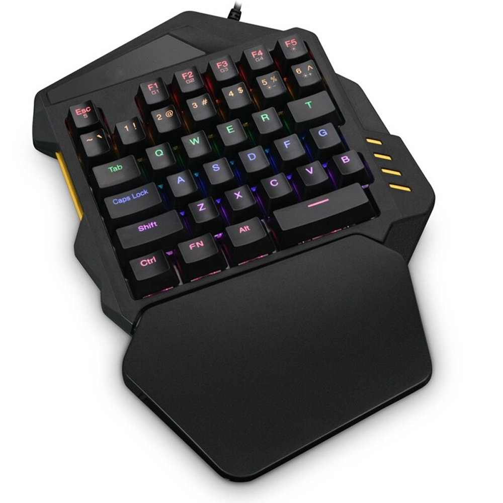 Teclado Gamer One Handed Uma Mão Rgb Luzes Led Submarino