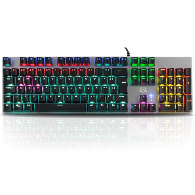 Teclado Gamer Shuriken Mecanico Switch Blue Qwerty Adamantiun Ak