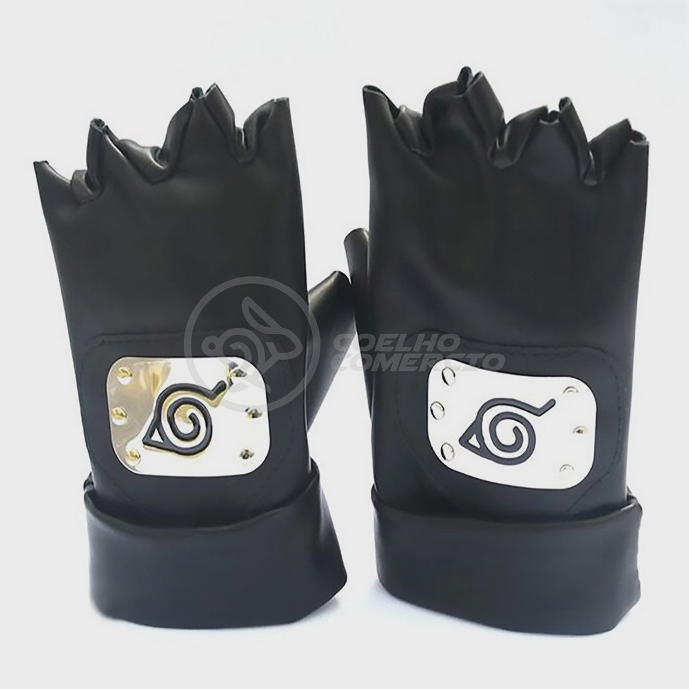 Luvas De Couro Kakashi Hatake Sensei O Ninja Que Copia Cosplay Anime