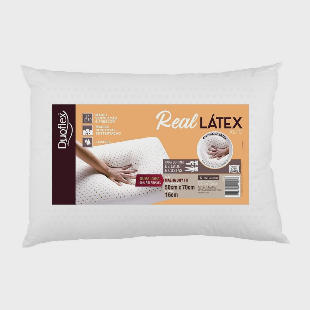 Travesseiro Real Latex Duoflex Ls X X Cm Submarino