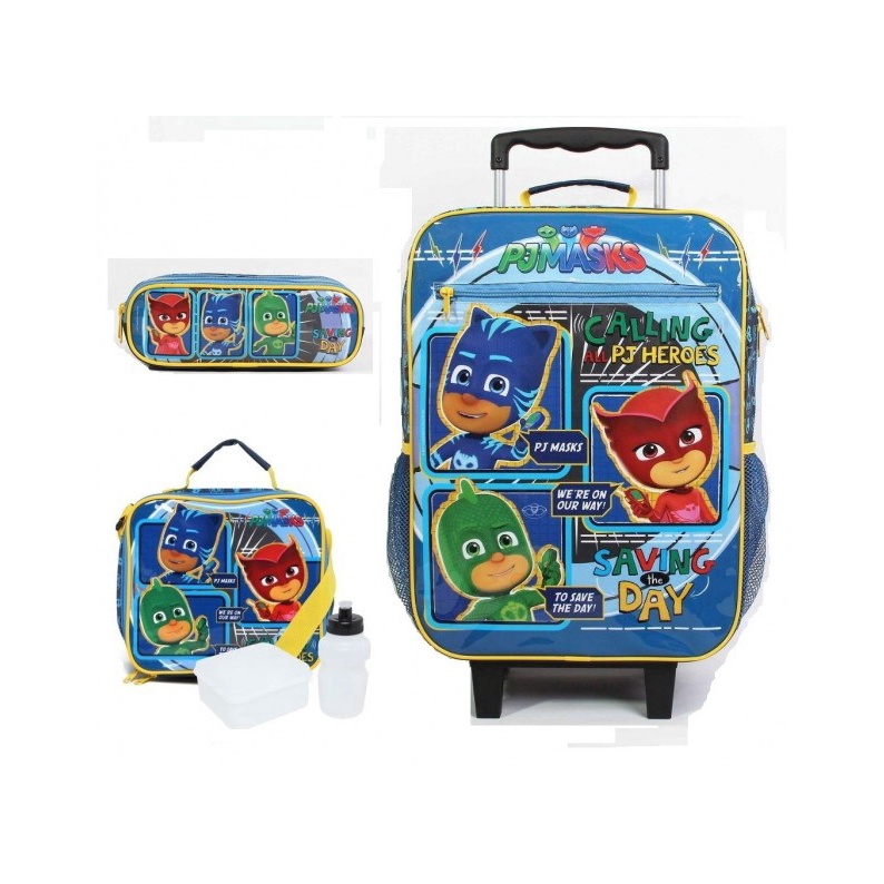 Kit Mochila C Rodas G Pjmasks C Lancheira E Estojo 11564 Submarino