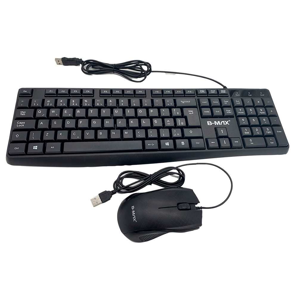 Kit Teclado E Mouse Fio Usb Silenciosas Abnt Em Promo O Na