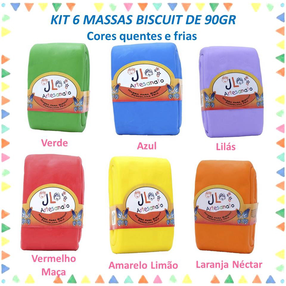 Kit Massas De Biscuit Jl Gramas Cores Quentes E Frias No Shoptime