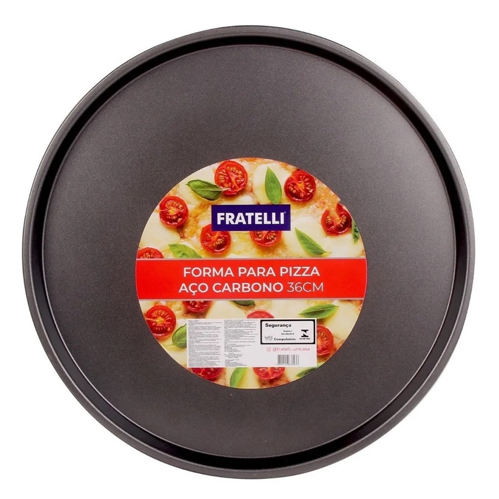 Forma Pizza Fratelli Assadeira Antiaderente Resistente 36cm em Promoção