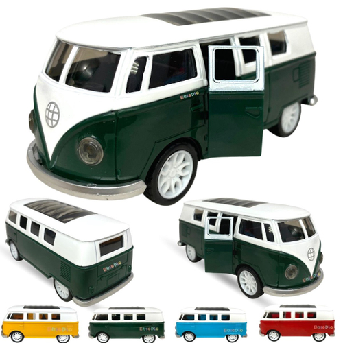 Carrinho De Ferro Miniatura Kombi De Metal Abre A Porta Em Promo O Na