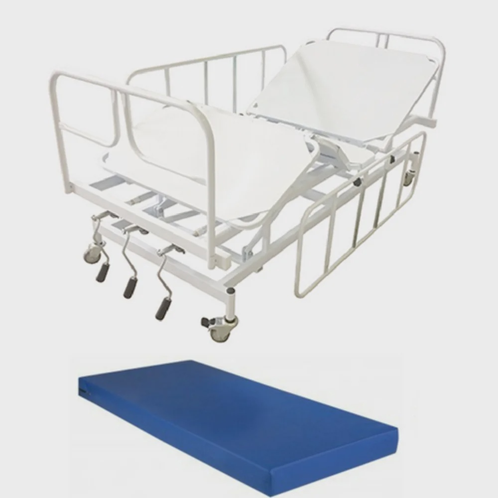 Cama hospitalar manual elevação do leito standard colchão D26 no