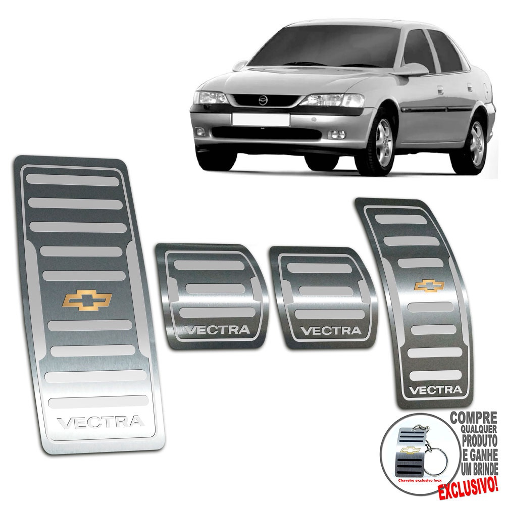 Kit pedaleira descanso chevrolet vectra 1996 2005 aço inox Submarino