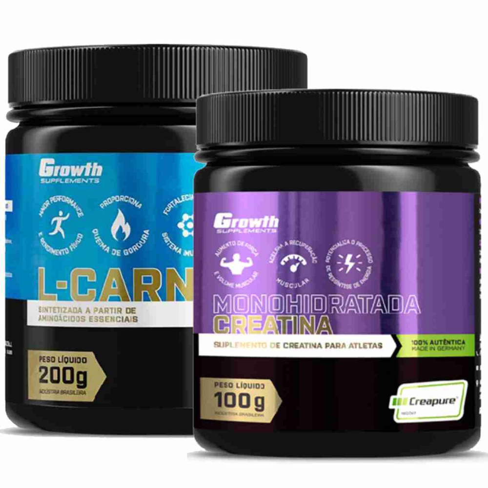 Kit Creatina G Creapure L Carnitina Em P G Growth Submarino