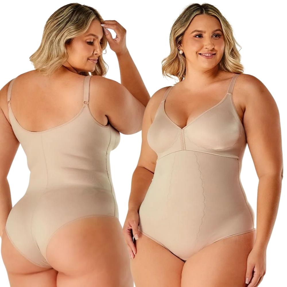 Body Plus Size Modelador E Redutor Vi Lingerie Control Alta Compressão