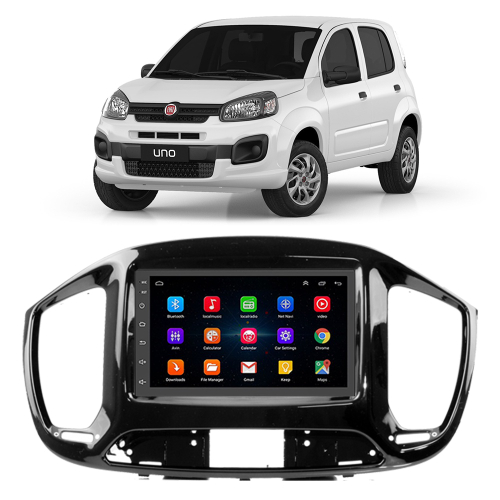 Kit Central Multimídia Android Fiat Uno 2015 2016 2017 2018 2019 2020