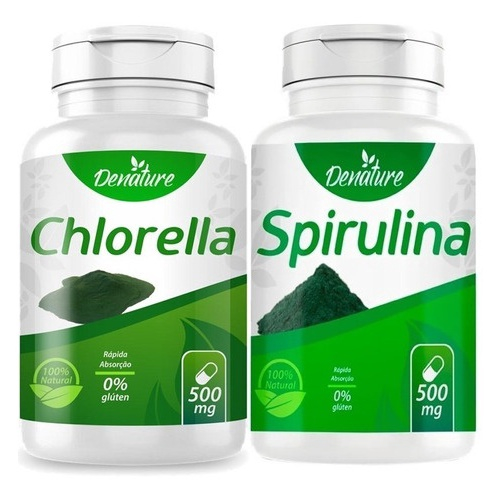 Spirulina C Psulas Chlorella C Psulas Denature Em Promo O Na