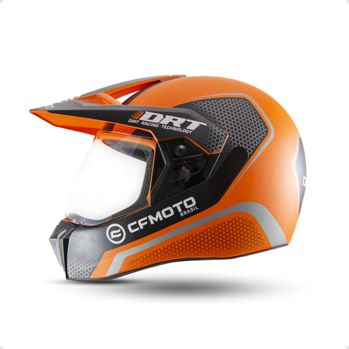 Capacete Bieffe Moto Quadriciclo Cfmoto Laranja Fosco Tam Em