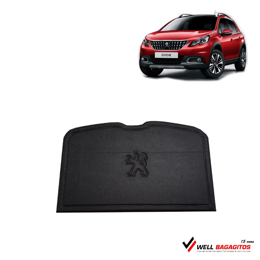 Tampão porta malas bagagito peugeot 2008 2015 a 2022 well bagagitos