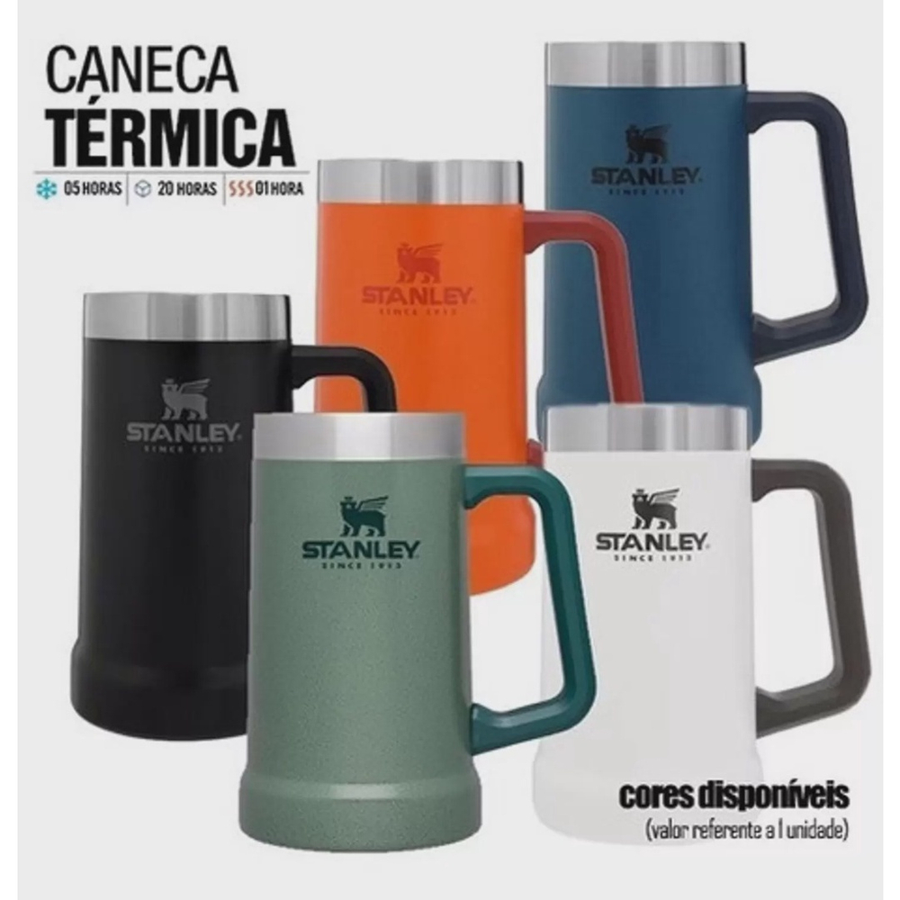 Caneca T Rmica Chopp Cerveja Inox Stanley Caneca Staley Azul Em