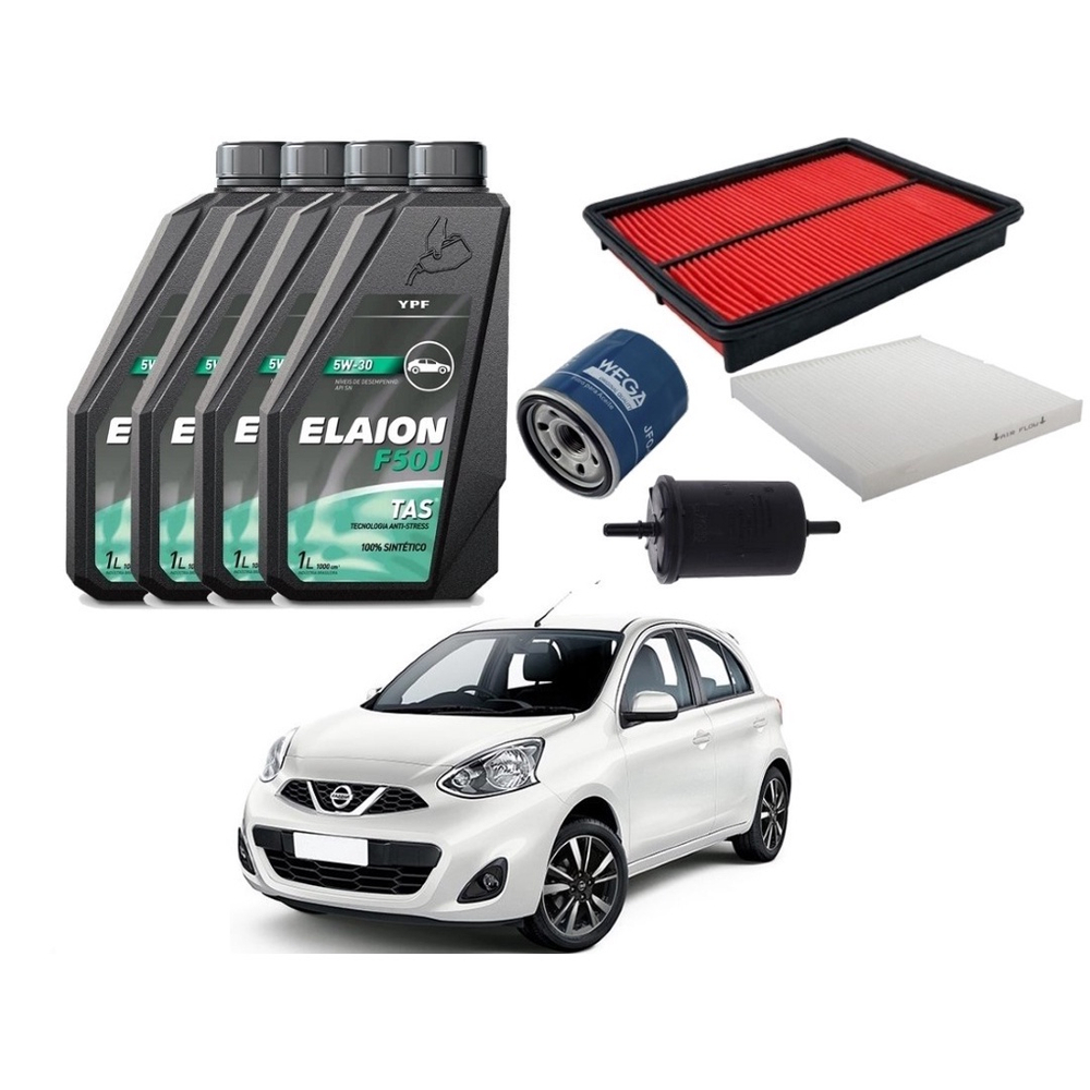 Kit Troca De Filtros Nissan March 1 0 2017 A 2021 Submarino