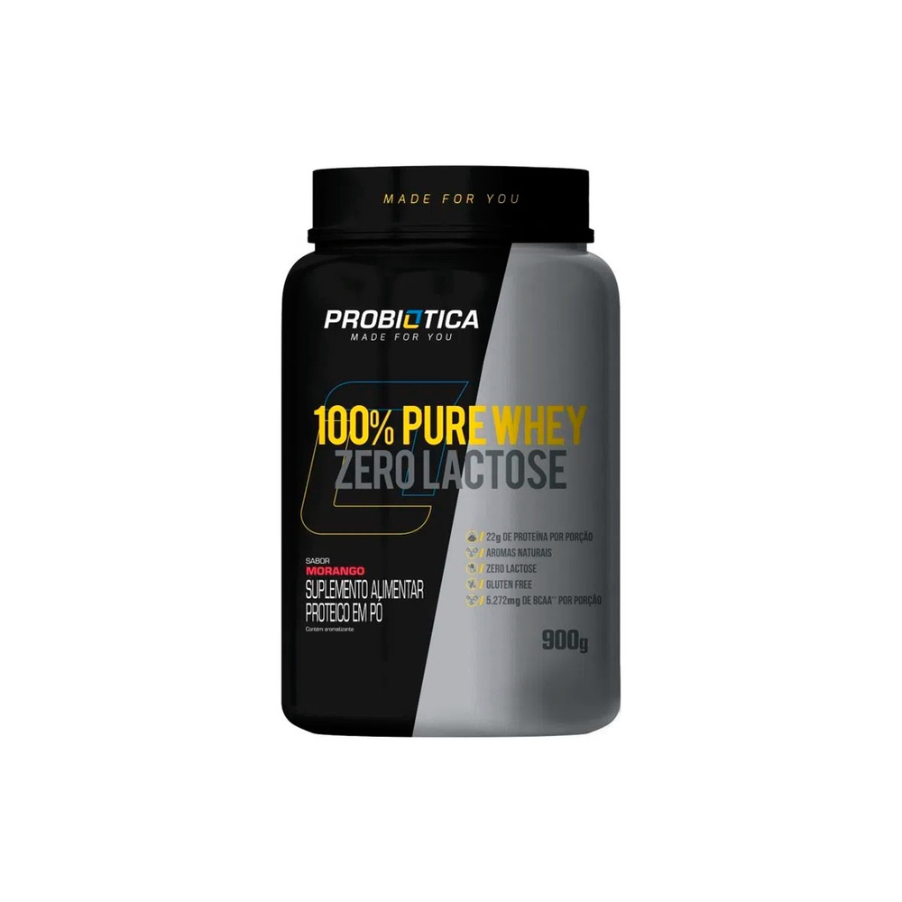 Pure Whey Probiotica Zero Lactose G Morango Submarino