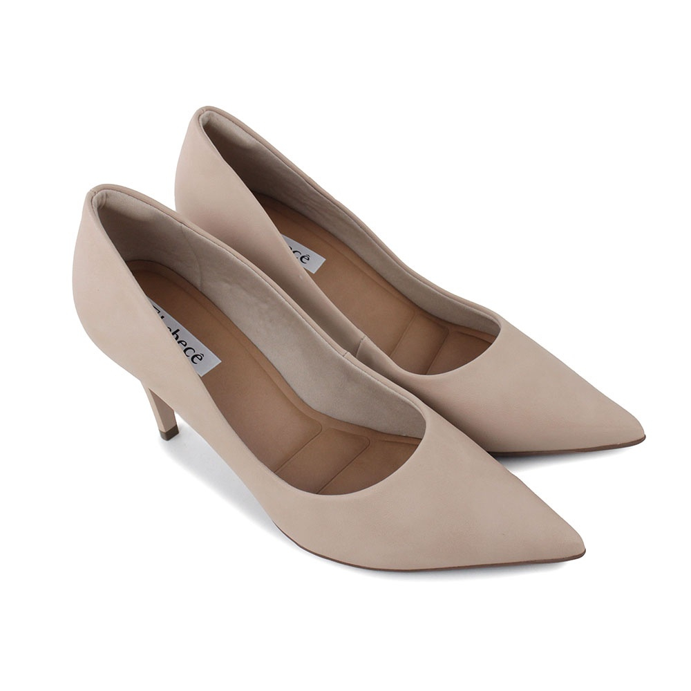 Sapato Feminino Bebecê Scarpin Nude T7031 no Shoptime