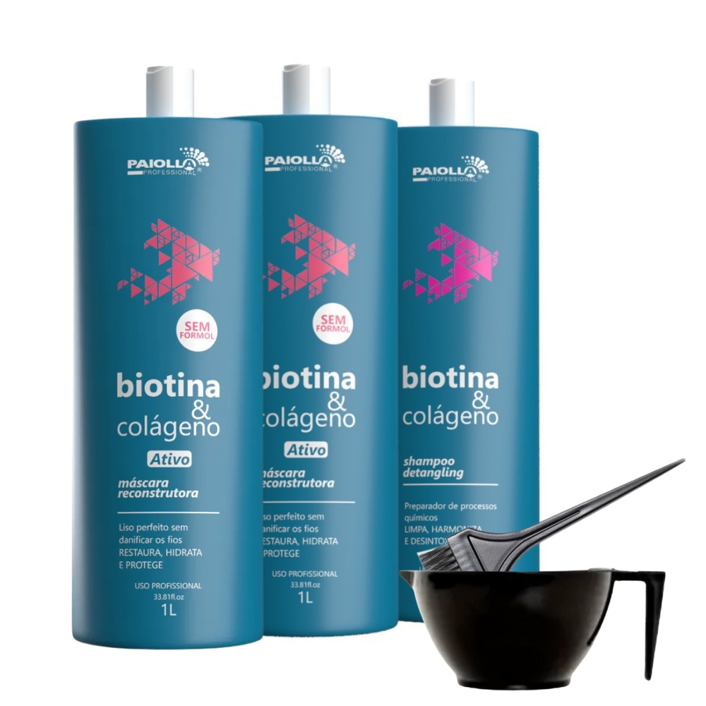 Progressiva Paiolla 2 Ativos Sem Formol E 1 Shampoo Biotina Submarino