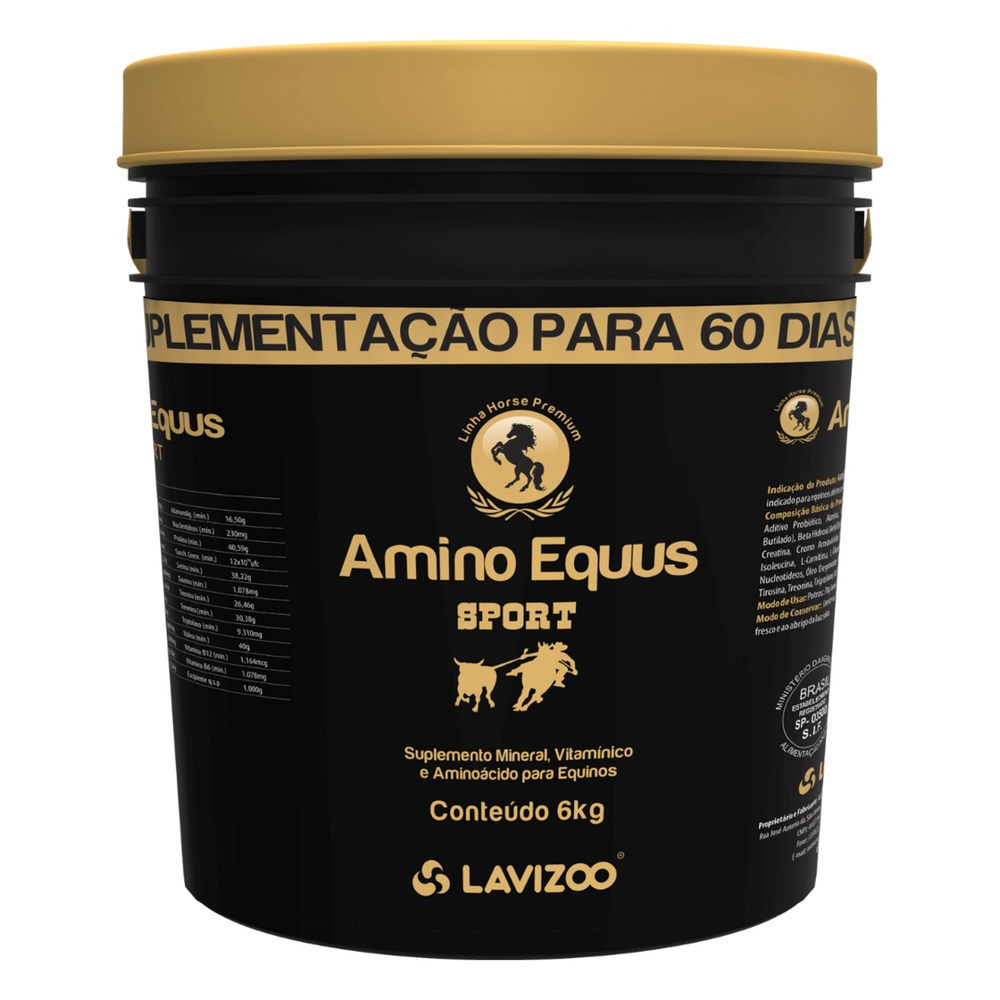 Amino Equus Sport 6kg Suplemento Equinos Atletas Competição no Shoptime