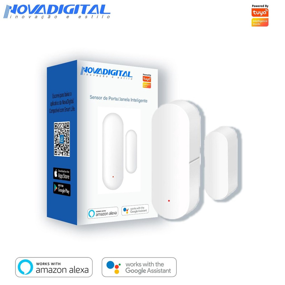 Sensor De Porta E Janela Smart Wifi Tuya Alexa Nova Digital No Shoptime