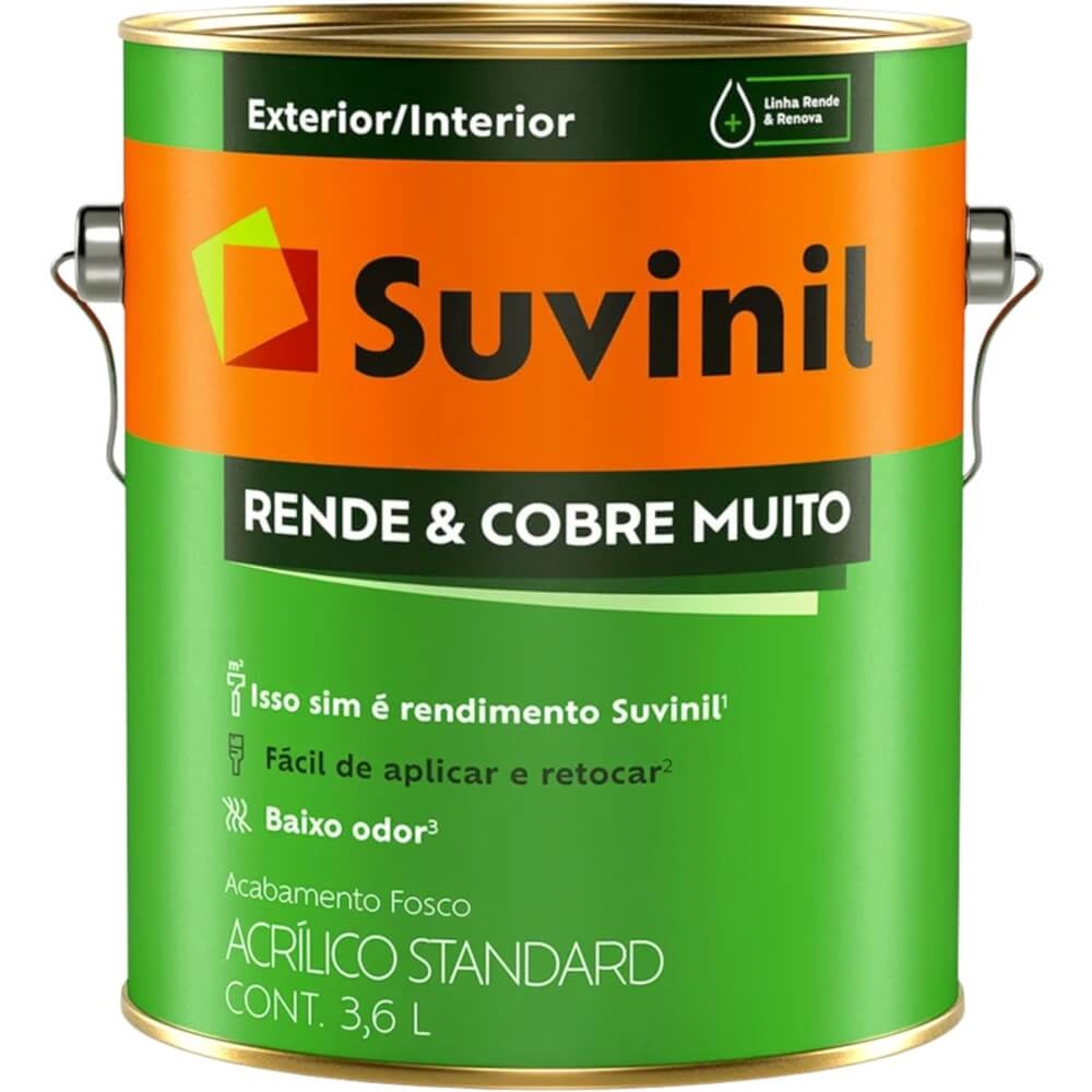 Tinta Acrílica Fosca Cobre Mais Pérola 3 6 Litros 50518245 suvinil