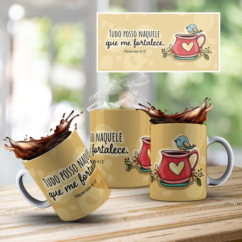 Caneca Personalizada Frases B Blicas E Motivacionais Cer Mica