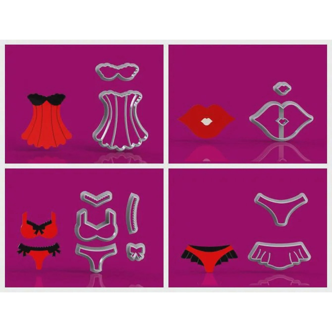 Cortador Kit Chá de Lingerie Mod 1 Modular Despedida de Solteiro Lua