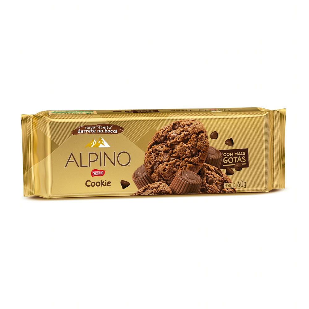 Biscoito cookie alpino chocolate gotas de chocolate nestlé no Shoptime