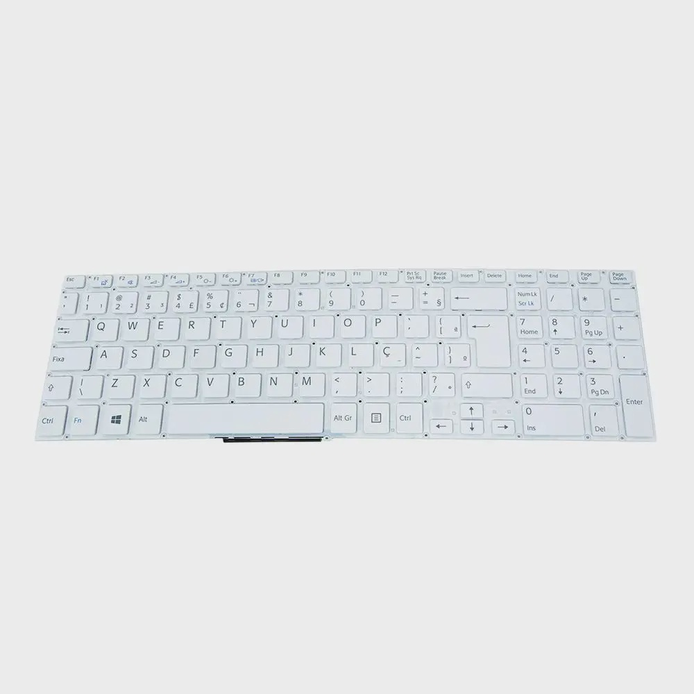 Teclado Para Notebook Sony Vaio Svf B Yx Branco Abnt Em Promo O