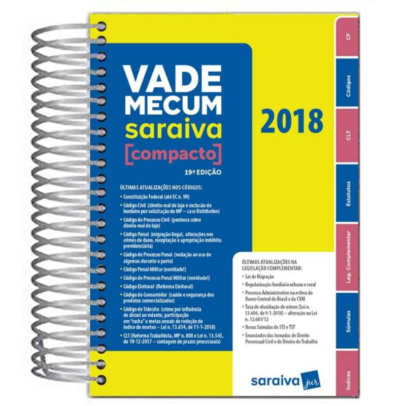 Vade Mecum Saraiva Compacto Espiral Ed Em Promo O