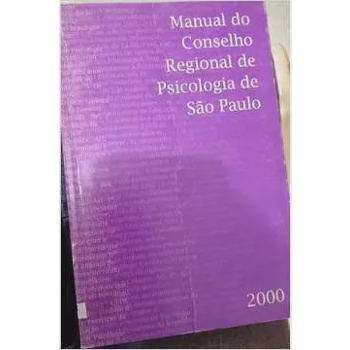 Usado Manual Do Conselho Regional De Psicologia De S O Paulo No Shoptime