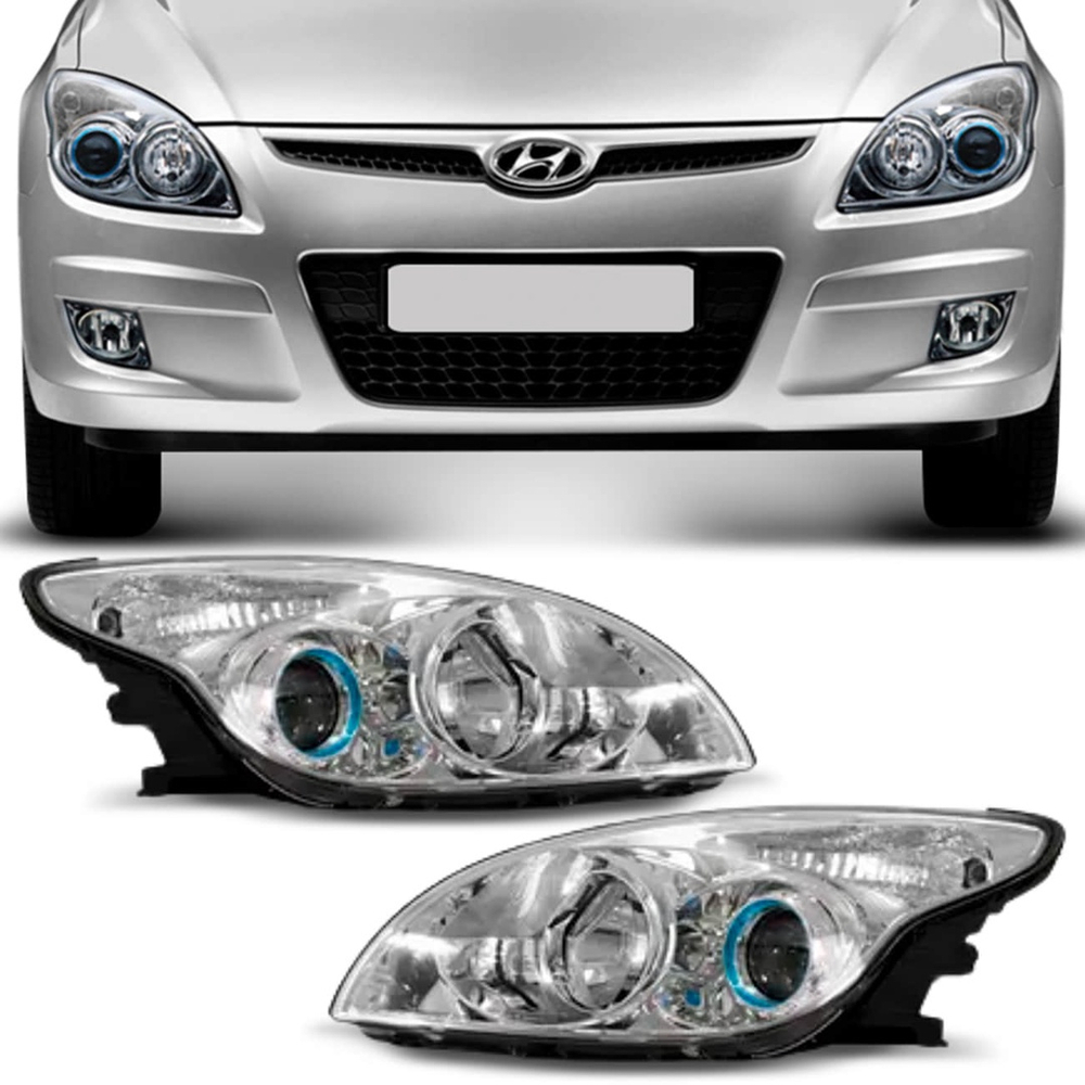 Farol Hyundai I M Scara Negra Foco Simples Submarino