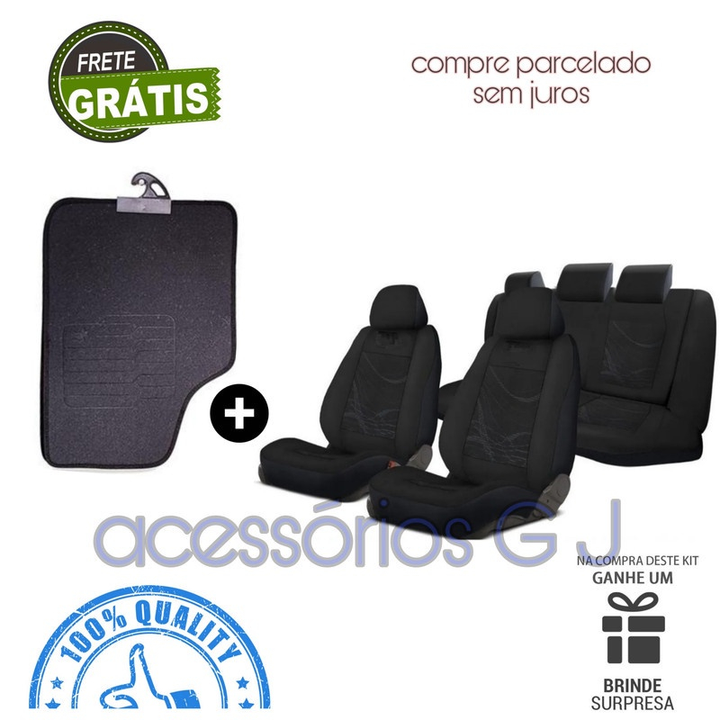 Kit Capa Para Banco De Carro Em Tecido Grosso Tapetes Para Peugeot