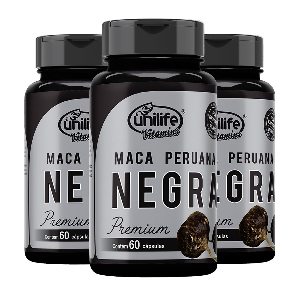 Kit Maca Peruana Negra Premium C Psulas Unilife Submarino