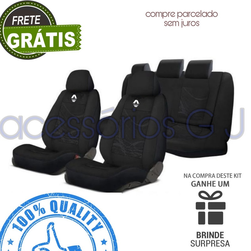 Conjunto Completo Capa Para Banco De Carro Em Tecido Grosso Automotivo