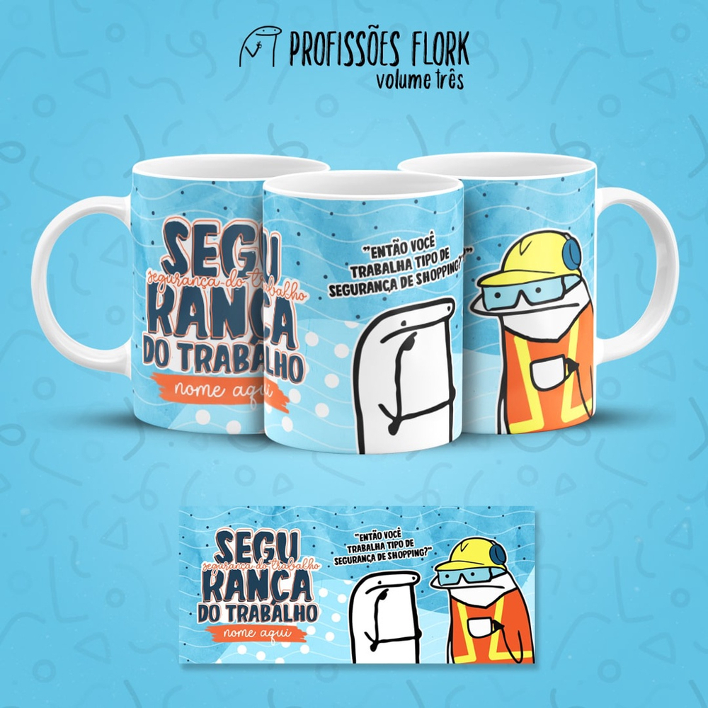 Caneca personalizada Segurança do trabalho Grave o seu nome